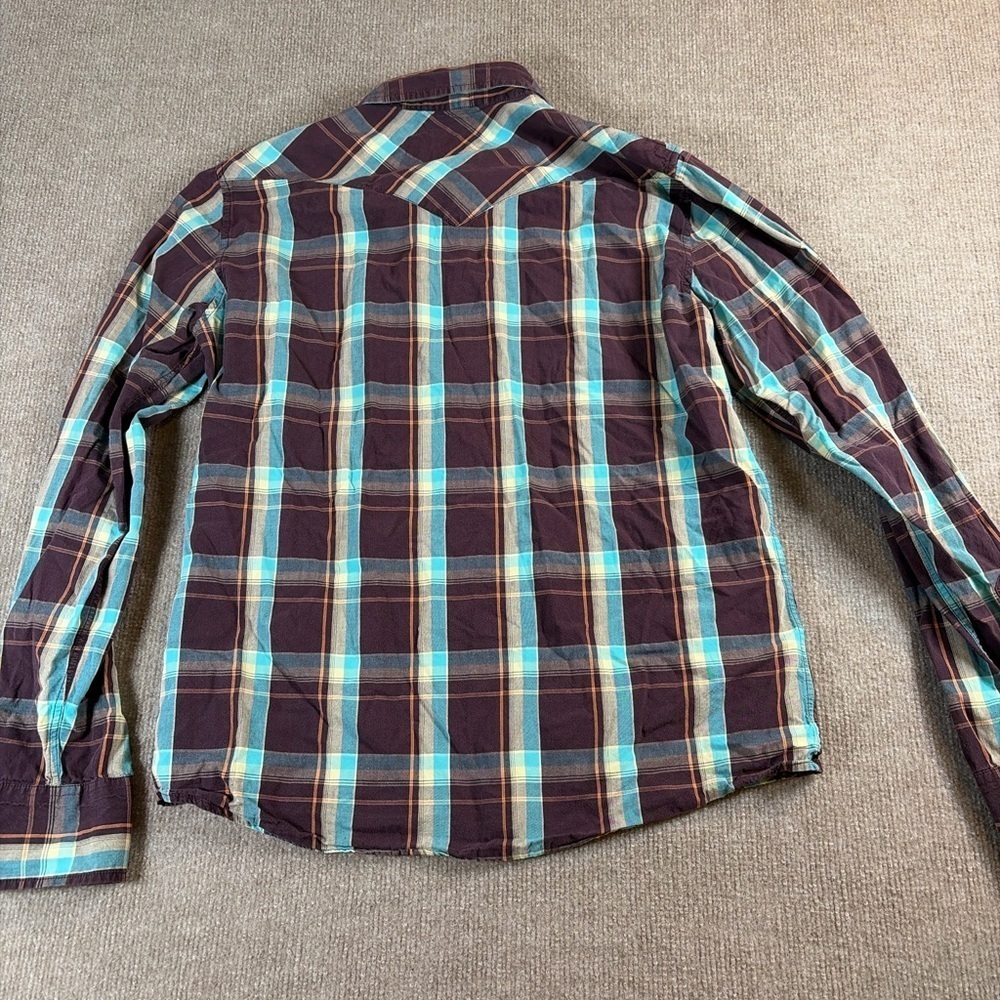 Men's Plaid Button-Up Shirt 0208 - Picture 4 of 4